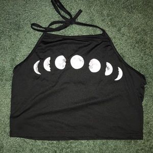 Moon phases crop top